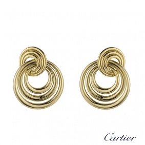 Cartier 18k Yellow Gold Circular Earrings Cartier 18k Yellow Gold Circular Earrings